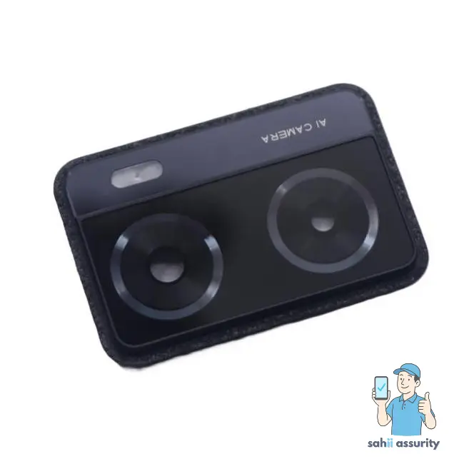 Camera Lens Glass with Frame for Oppo A57 4G 2022 Black